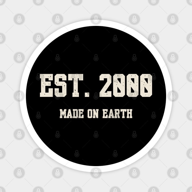 2000 Birthday Vintage Varsity Magnet by Stylecombinator